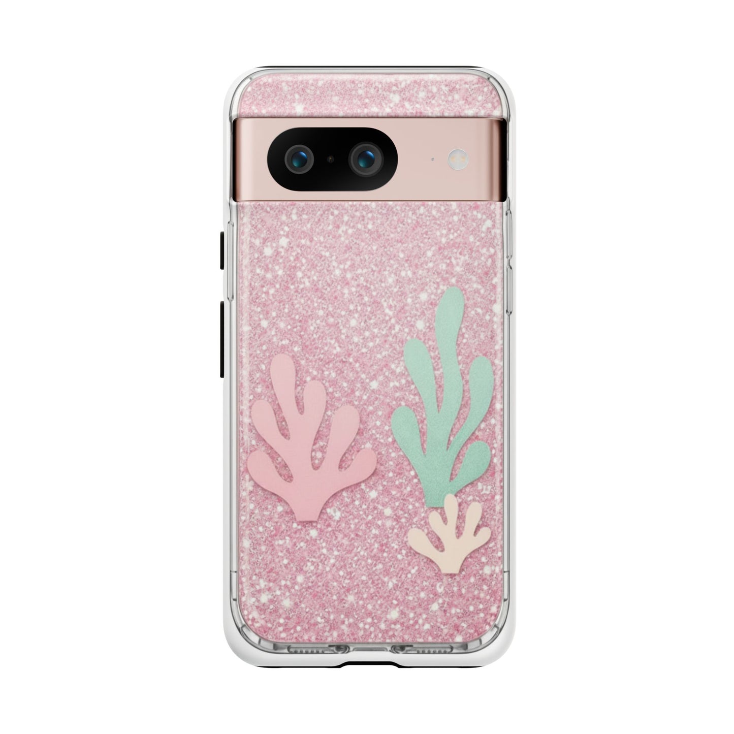 Pink Glitter Seaweed Tough Case - Sparkle Protective Phone Cover