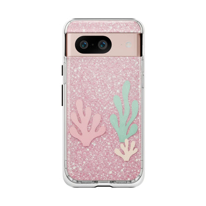 Pink Glitter Seaweed Tough Case - Sparkle Protective Phone Cover