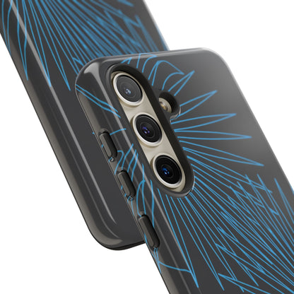 Blue Dandelion Burst Tough Phone Case — Protective Floral iPhone Cover