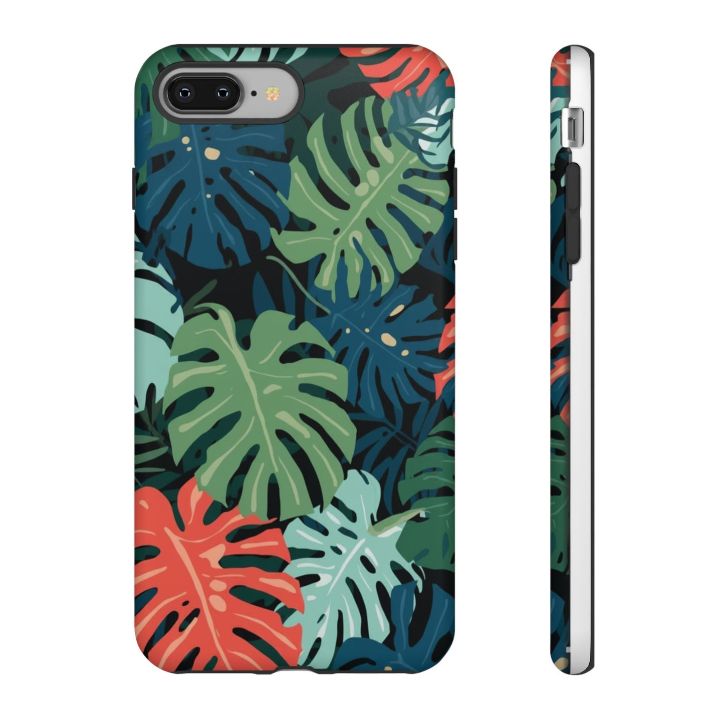 Tropical Monstera Phone Case — Colorful Leaf Protective Tough Case