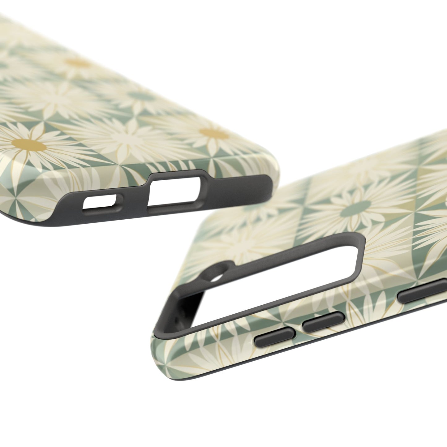 Retro Daisy Tough Phone Case — Vintage Floral Protective Cover for iPhone