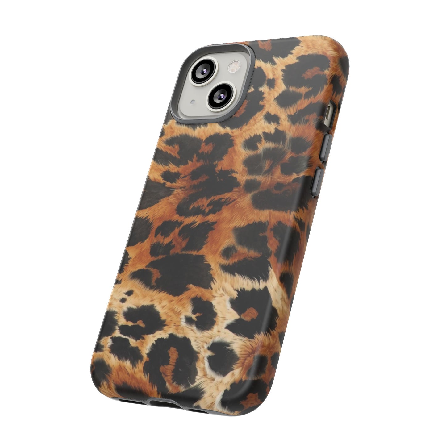 Leopard Print Tough Phone Case – Rugged Protective iPhone Cover