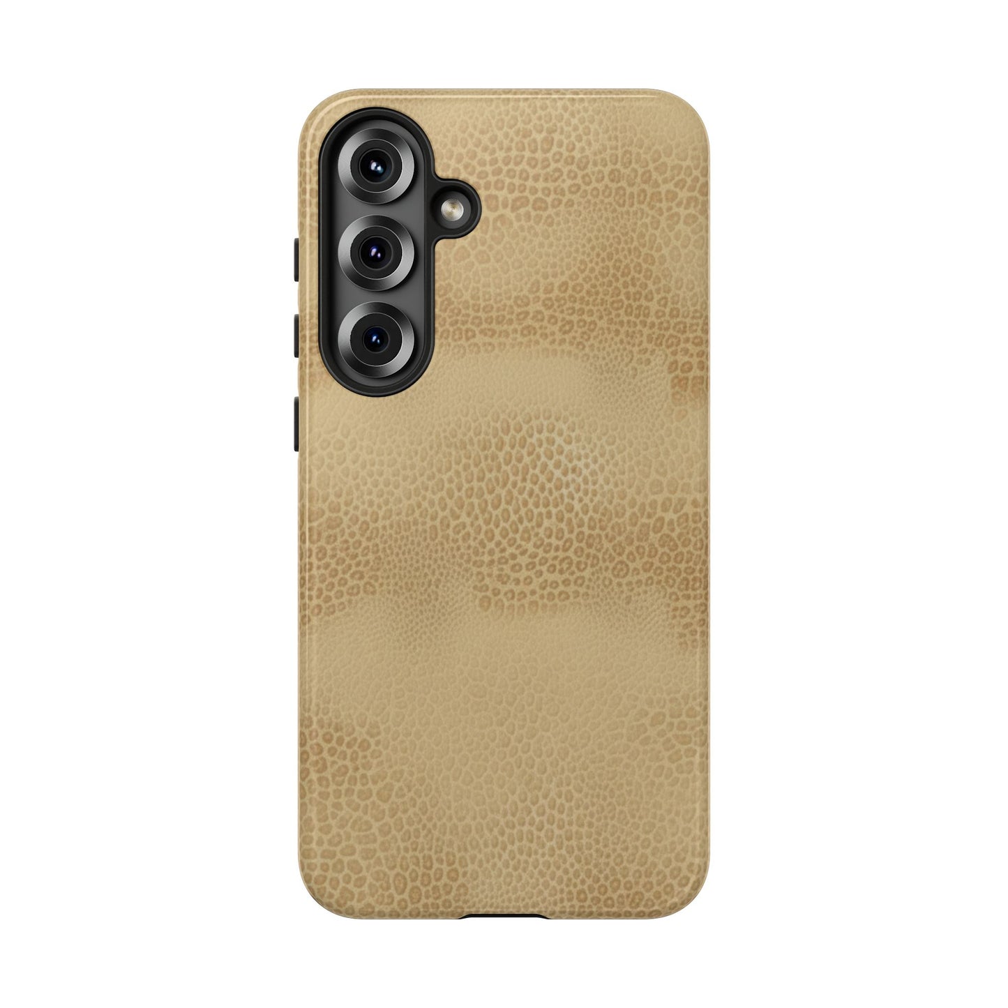 Tan Distressed Leather Texture Phone Case — Rugged Protective iPhone Cover