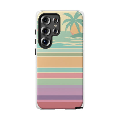 Tough Case — Retro Pastel Sunset Palm Tree Phone Case