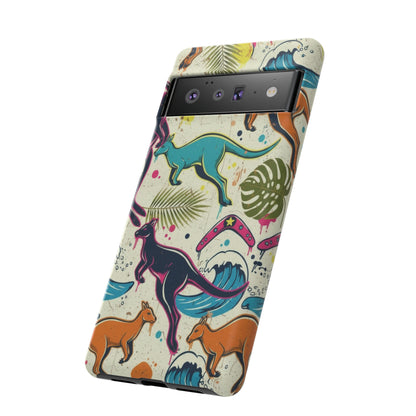 Tough Cases — Colorful Surfing Kangaroo Phone Case