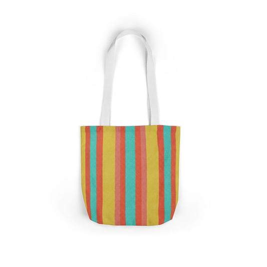Striped Canvas Tote — Cute Market Bag