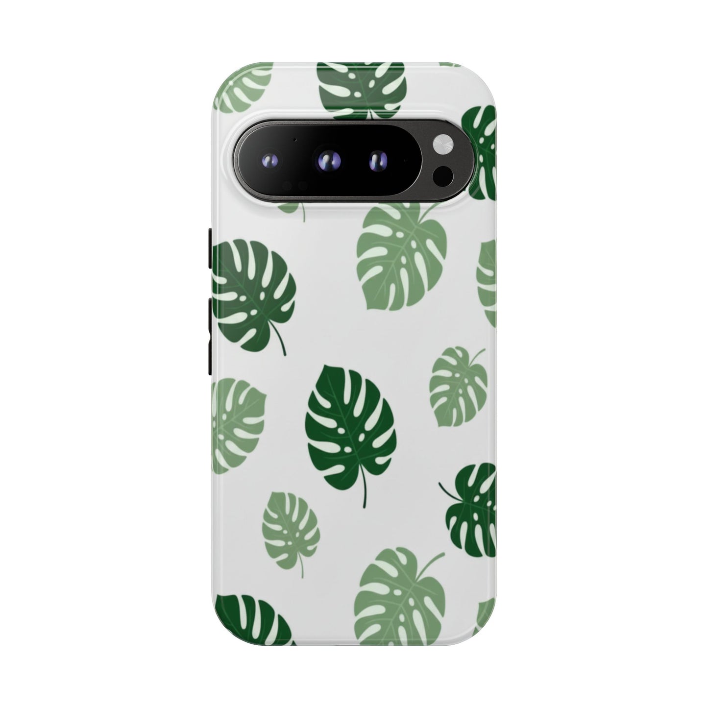 Monstera Leaf Phone Case — Tropical Green Pattern Tough Case