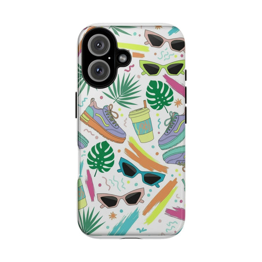Tough Cases — Colorful Retro Sneakers & Sunglasses Phone Case