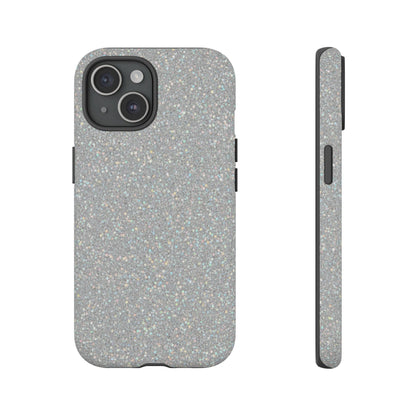 Glitter Silver Tough Phone Case — Sparkling Protective Phone Case