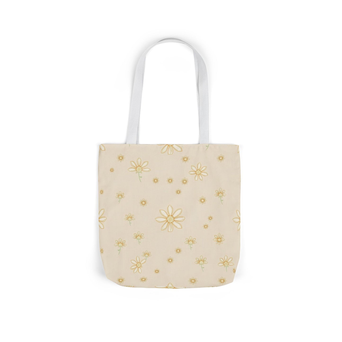 Golden Daisies Canvas Tote — Floral Beach & Market Bag