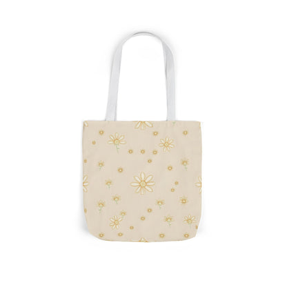 Golden Daisies Canvas Tote — Floral Beach & Market Bag
