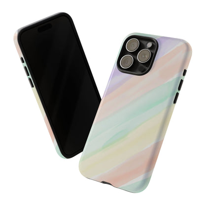 Pastel Watercolor Stripe Tough Phone Case