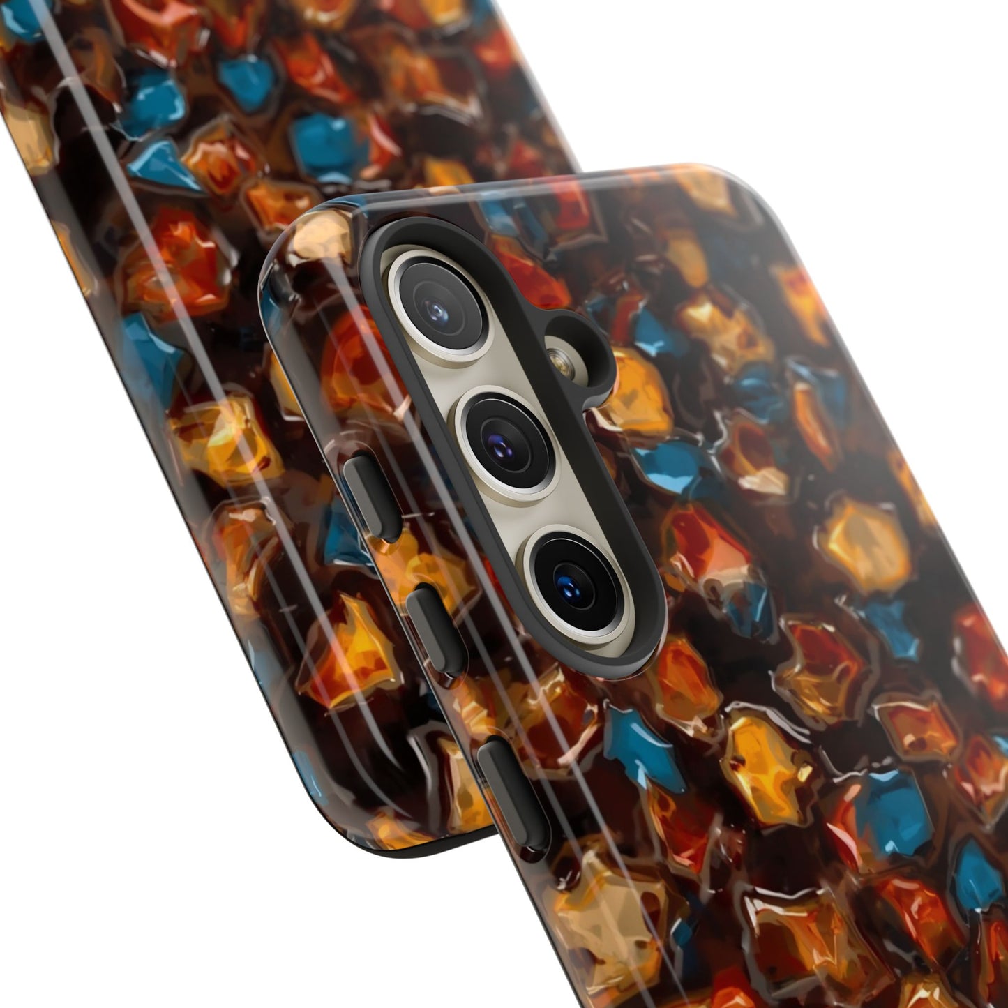 Phone Case - Amber Tortoiseshell Mosaic Protective Cover