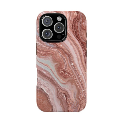 Rose Gold Marble Tough Phone Case