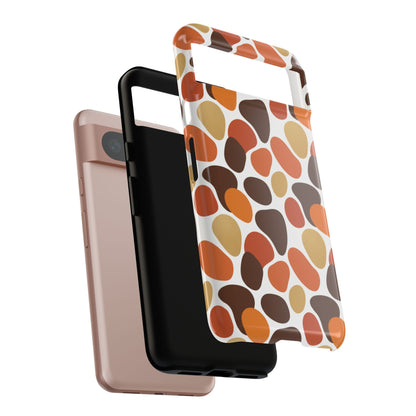 Phone Case — Retro Pebble Pattern in Warm Autumn Colors