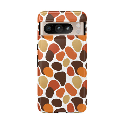 Phone Case — Retro Pebble Pattern in Warm Autumn Colors