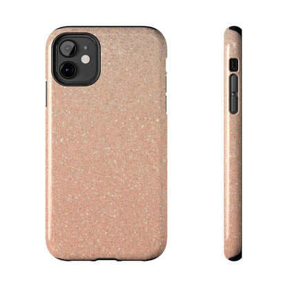Glitter Rose Gold Tough Phone Case — Sparkling Protective iPhone Cover