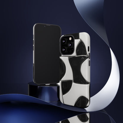Black & White Abstract Pattern Tough Phone Case