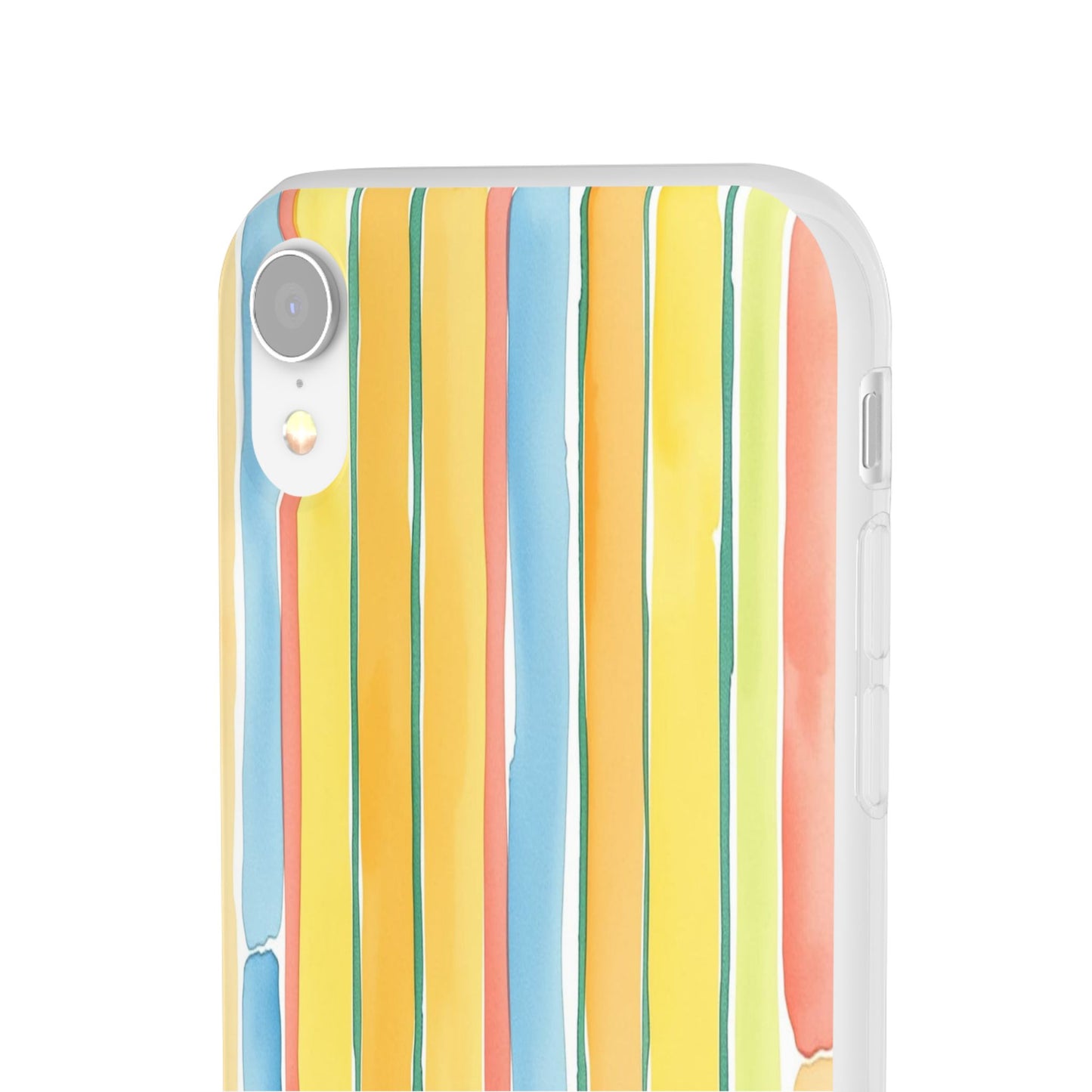 Watercolor Stripe Phone Case — Bright Pastel Vertical Stripes Protective Flexi Case