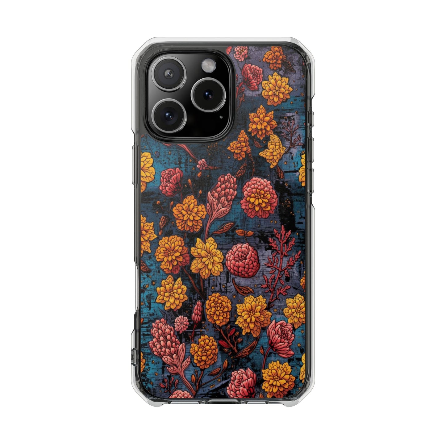 Clear Magnetic Impact Phone Case — Autumn Floral Pattern