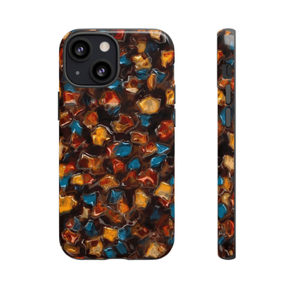 Phone Case - Amber Tortoiseshell Mosaic Protective Cover
