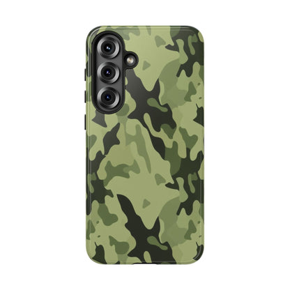 Camo Tough Phone Case — Military Green Protective iPhone Cover
