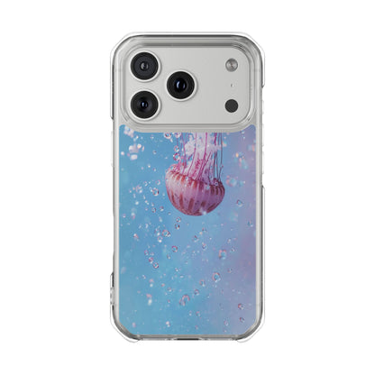 Jellyfish Clear Magnetic Impact Phone Case – Ocean Blue Underwater Design