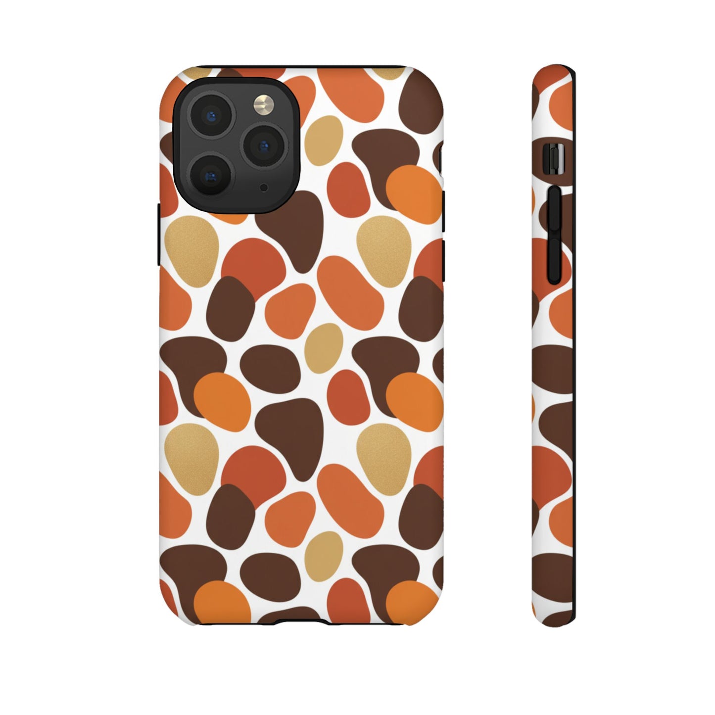 Phone Case — Retro Pebble Pattern in Warm Autumn Colors