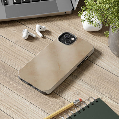 Tough Phone Case — Vintage Beige Marble Protective Phone Cover