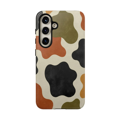 Retro Abstract Camouflage Phone Case — Earth Tone Tough Case