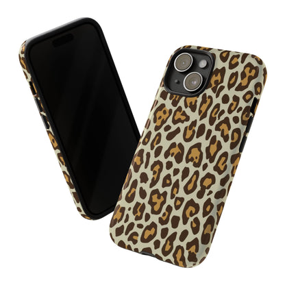 Leopard Print Tough Phone Case — Durable Protective Animal Print Case