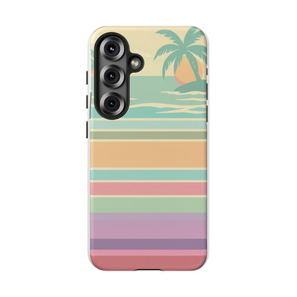 Tough Case — Retro Pastel Sunset Palm Tree Phone Case