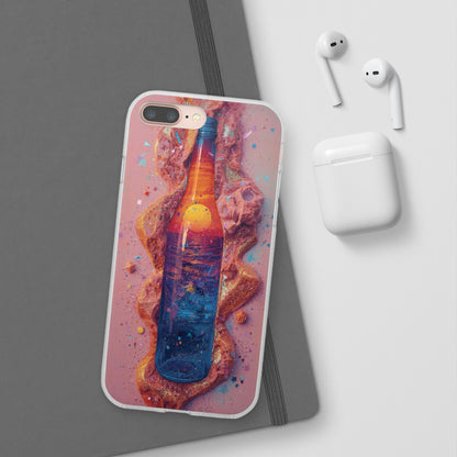 Phone Case — Surreal Sunset Bottle Art Flexible Protective Cover