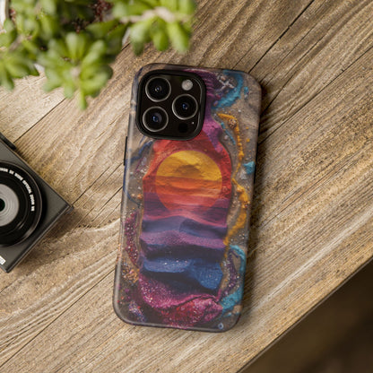 Phone Case — Colorful Sand Art Sunset Tough Protective Case