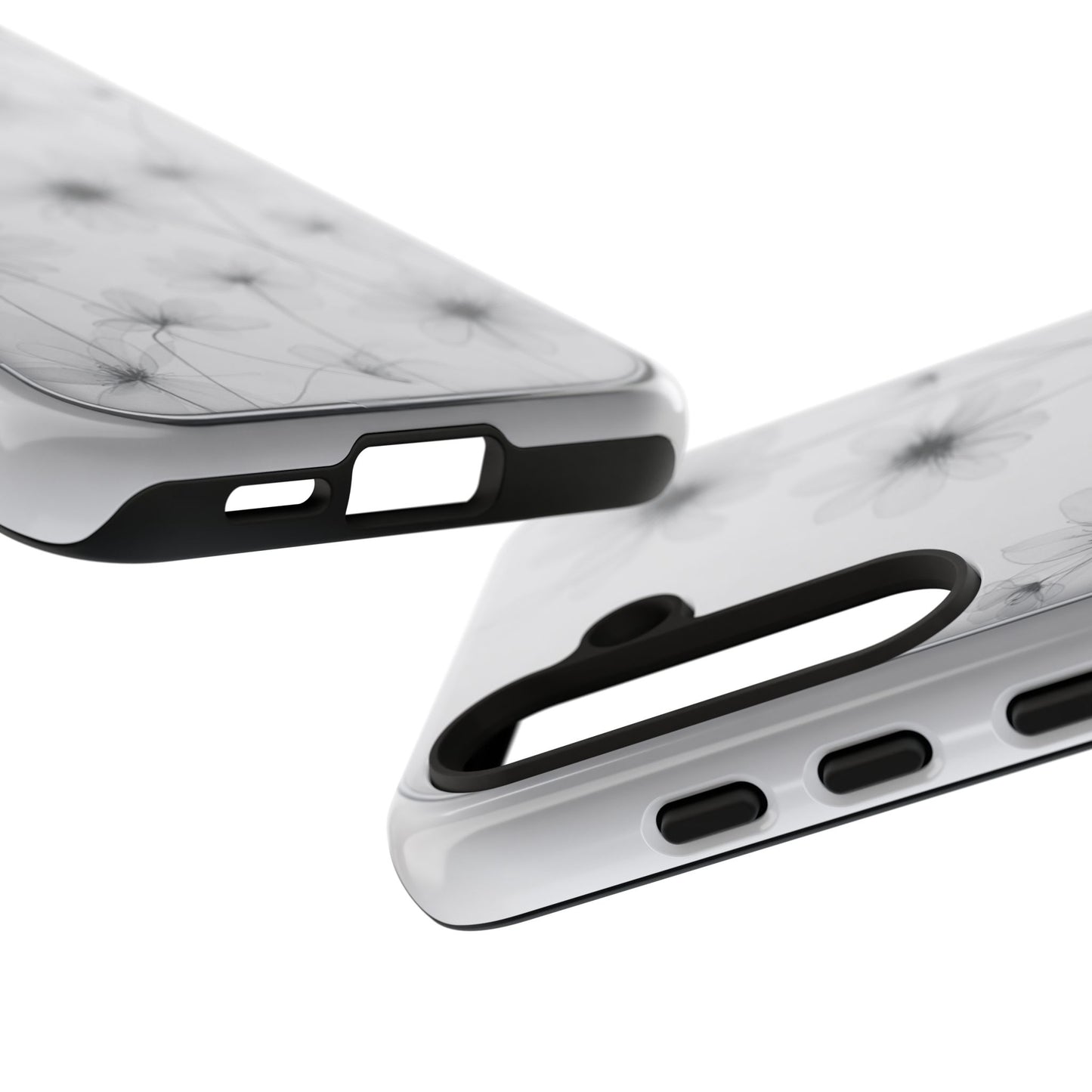 Tough Case — Black & White Floral Tough Phone Case