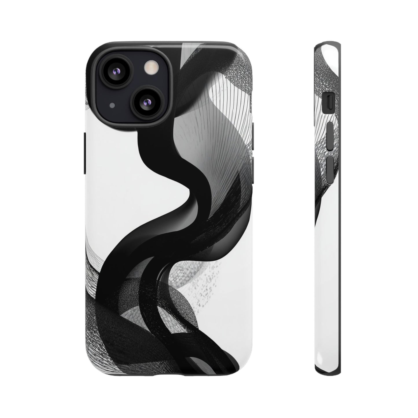 Phone Case — Monochrome Abstract Protective Cover