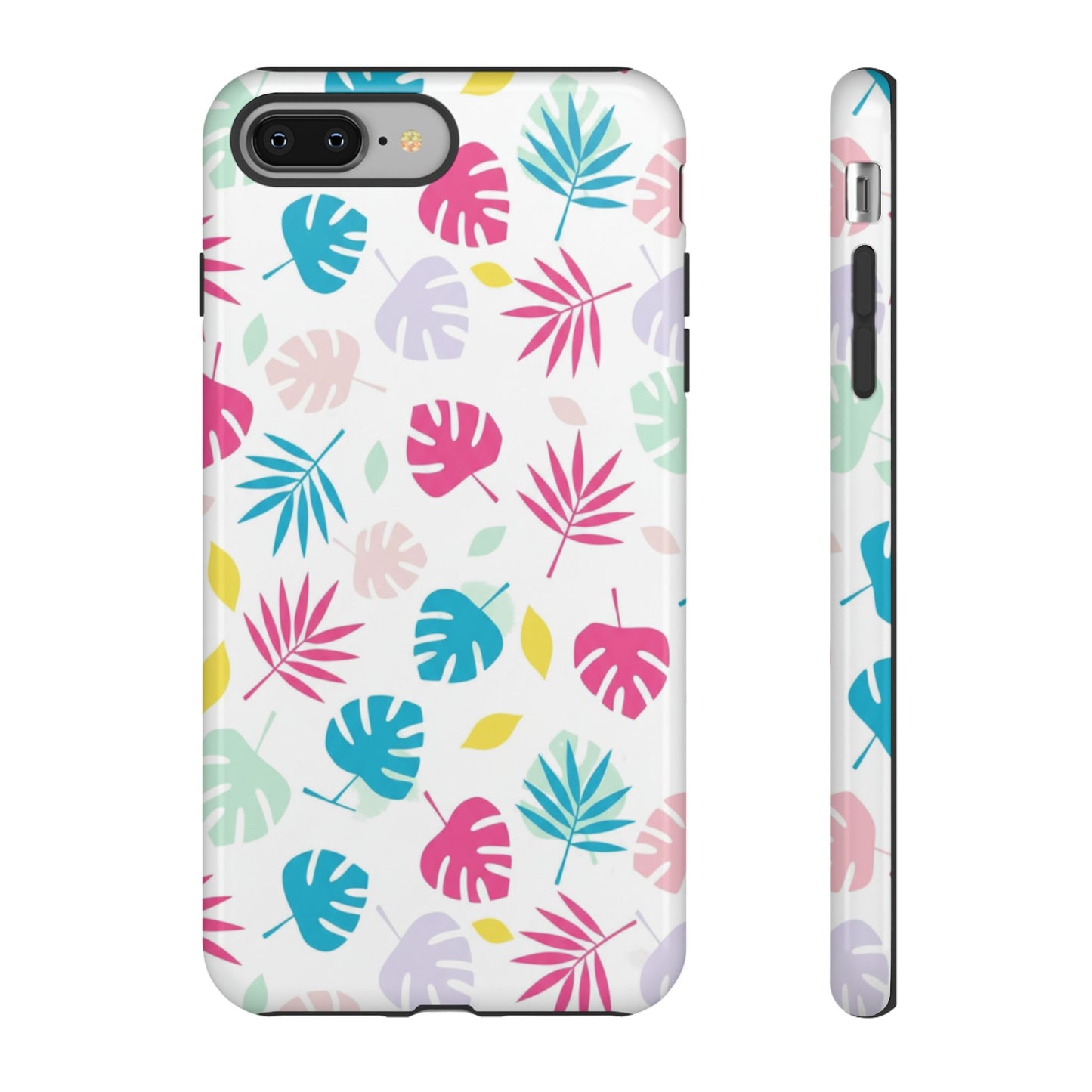 Tropical Leaf Phone Case — Colorful Pastel Monstera & Palm iPhone Case