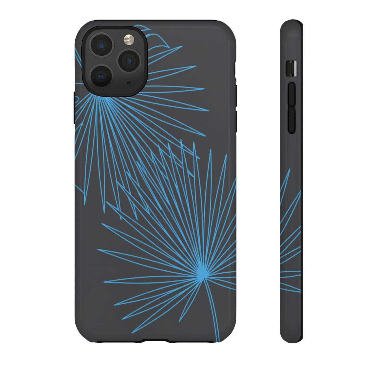 Blue Dandelion Burst Tough Phone Case — Protective Floral iPhone Cover