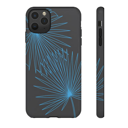 Blue Dandelion Burst Tough Phone Case — Protective Floral iPhone Cover
