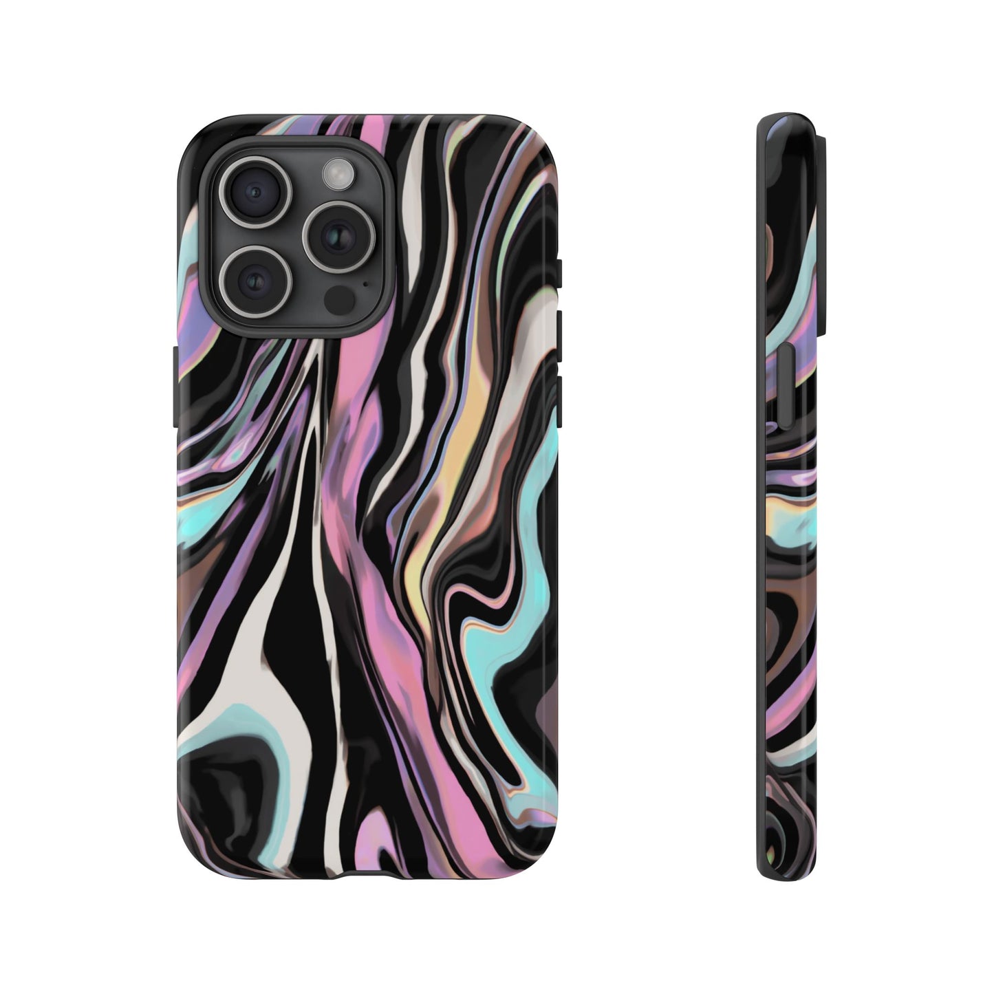 Abstract Marble Tough Phone Case — Pastel Swirl Protective Cover