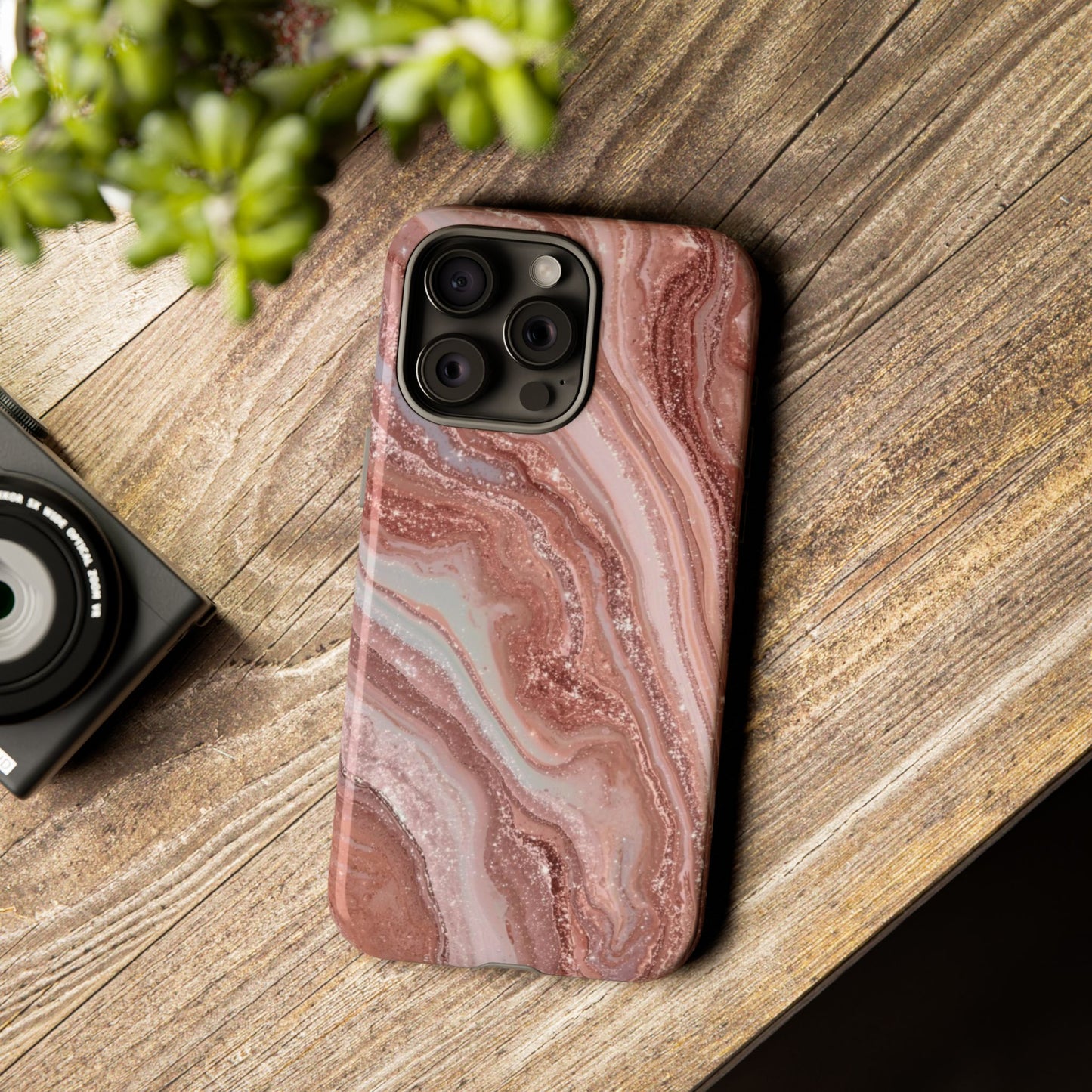 Rose Gold Marble Tough Phone Case