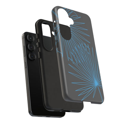 Blue Dandelion Burst Tough Phone Case — Protective Floral iPhone Cover