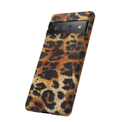 Leopard Print Tough Phone Case – Rugged Protective iPhone Cover