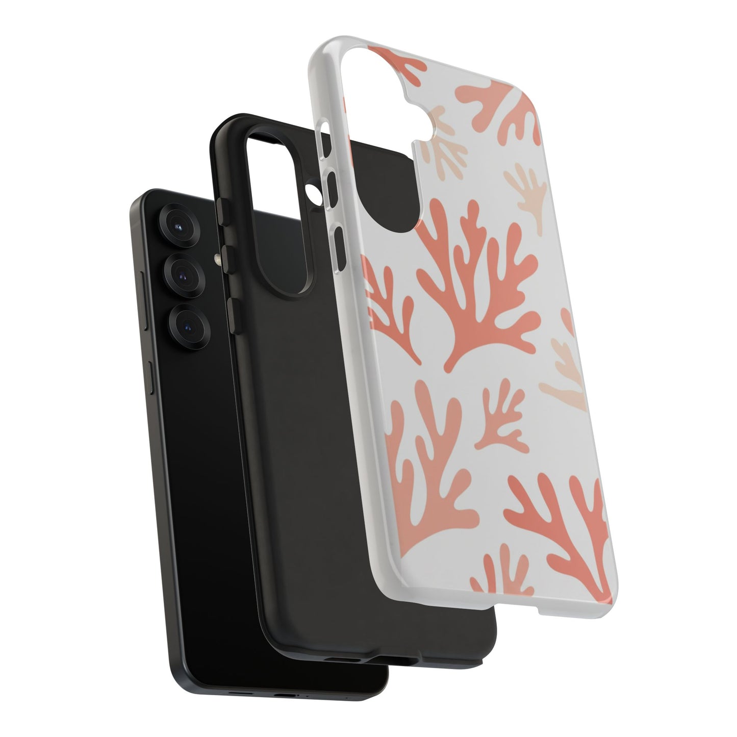 Coral Reef Pattern Tough Phone Case — Pink Beachy Protective Cover