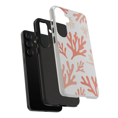 Coral Reef Pattern Tough Phone Case — Pink Beachy Protective Cover