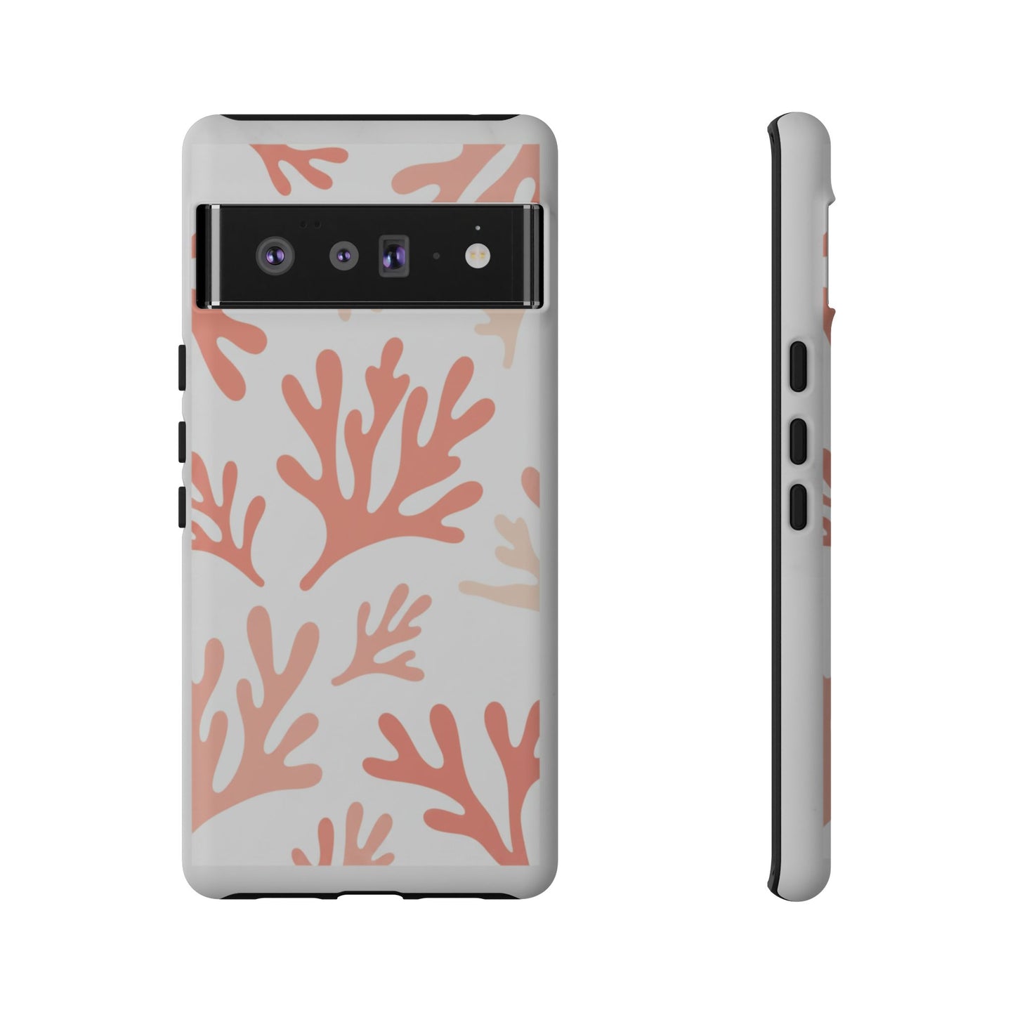 Coral Reef Pattern Tough Phone Case — Pink Beachy Protective Cover
