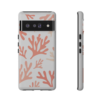 Coral Reef Pattern Tough Phone Case — Pink Beachy Protective Cover