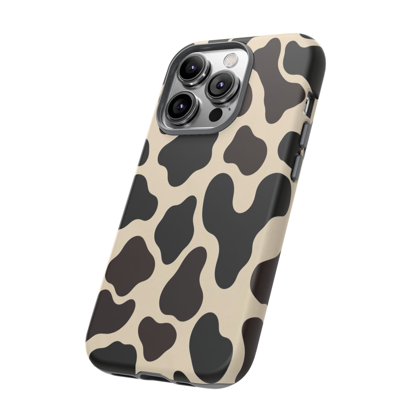 Cow Print Phone Case — Black & Cream Protective  Case