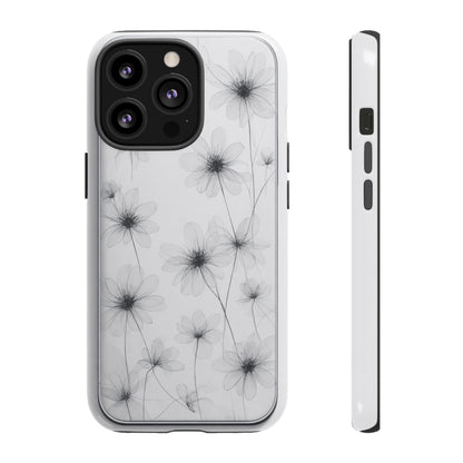 Tough Case — Black & White Floral Tough Phone Case