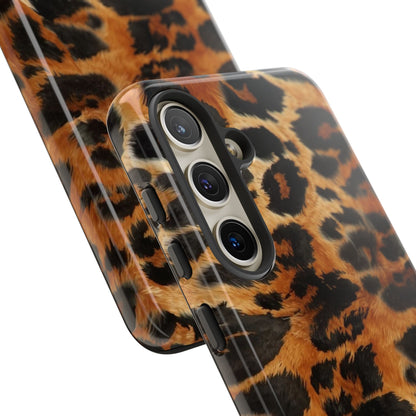 Leopard Print Tough Phone Case – Rugged Protective iPhone Cover